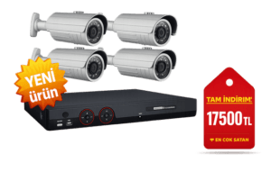 4 Kameralı Güvenlik Sistemi 17500 TL
